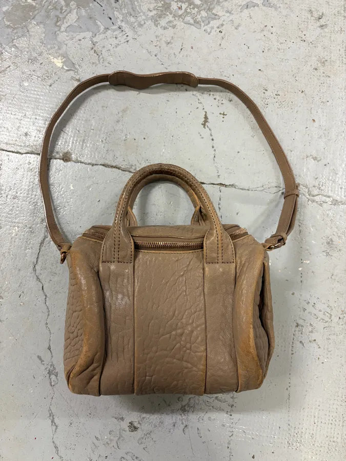 Alexander Wang Eroded Beige & Grey Leather Studded Handle Bag vQaTDRX 4