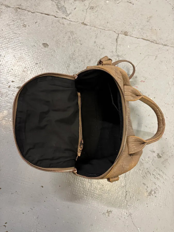 Alexander Wang Eroded Beige & Grey Leather Studded Handle Bag vQaTDRX 7