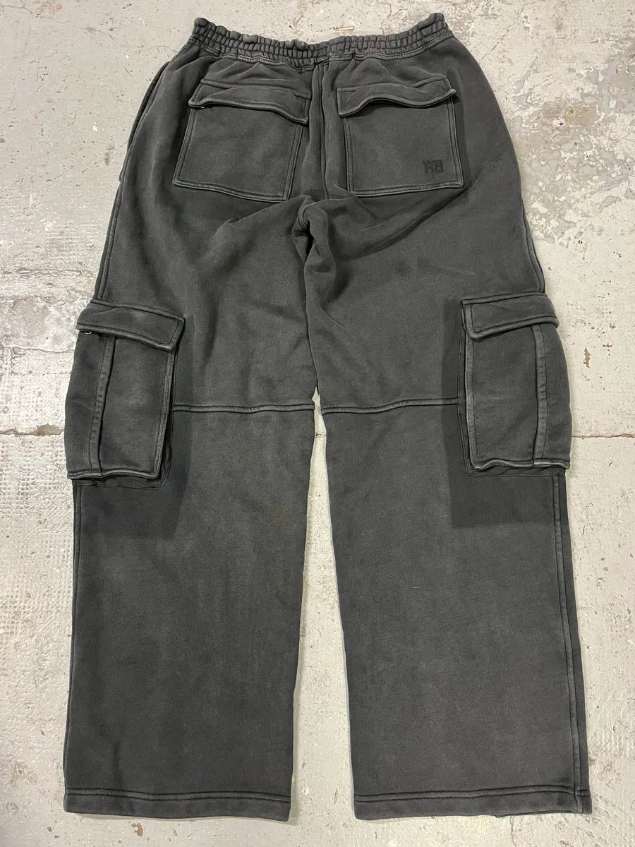 Alexander Wang Faded Grey Cargo Joggers Pants (L/XL) isapIYc 5