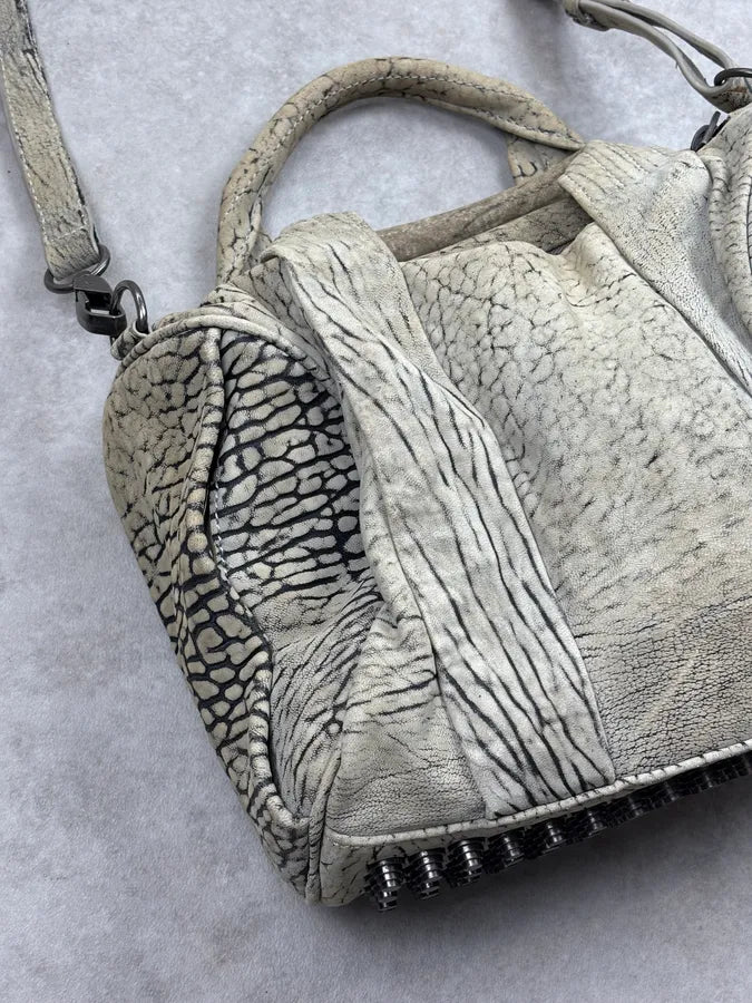 Alexander Wang Grey Crackle Leather Skin Handle Bag XoDaIWu 12