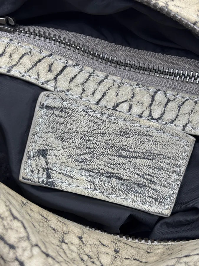 Alexander Wang Grey Crackle Leather Skin Handle Bag XoDaIWu 19