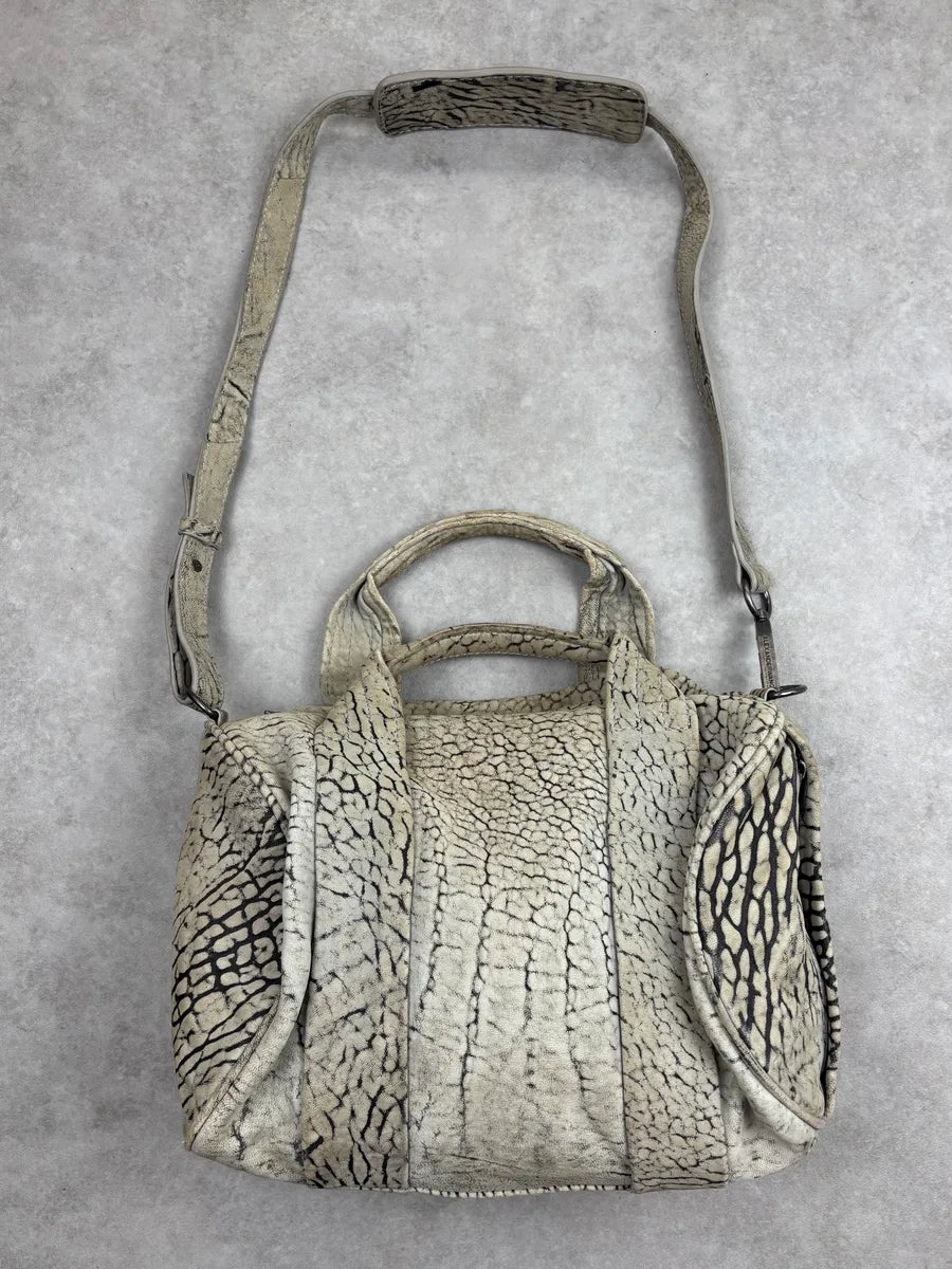 Alexander Wang Grey Crackle Leather Skin Handle Bag XoDaIWu 3