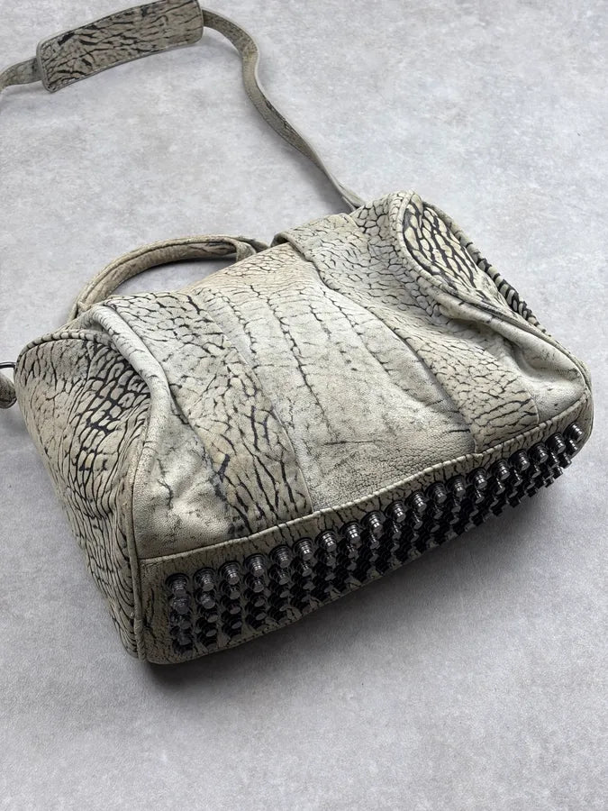 Alexander Wang Grey Crackle Leather Skin Handle Bag XoDaIWu 6