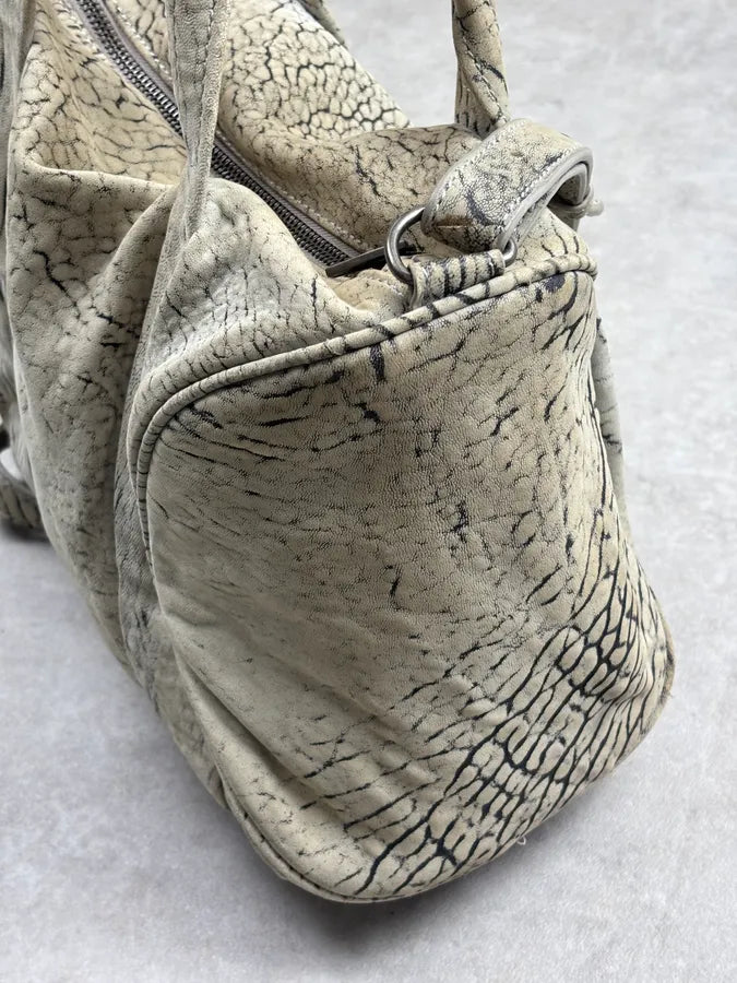 Alexander Wang Grey Crackle Leather Skin Handle Bag XoDaIWu 14