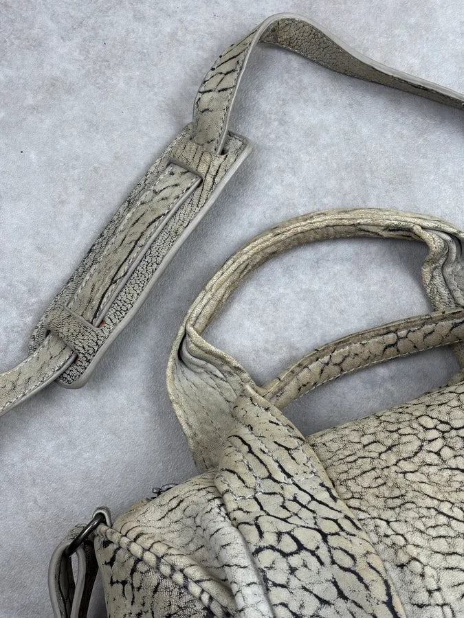 Alexander Wang Grey Crackle Leather Skin Handle Bag XoDaIWu 9