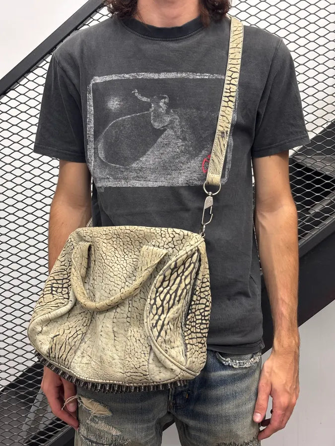 Alexander Wang Grey Crackle Leather Skin Handle Bag XoDaIWu 2