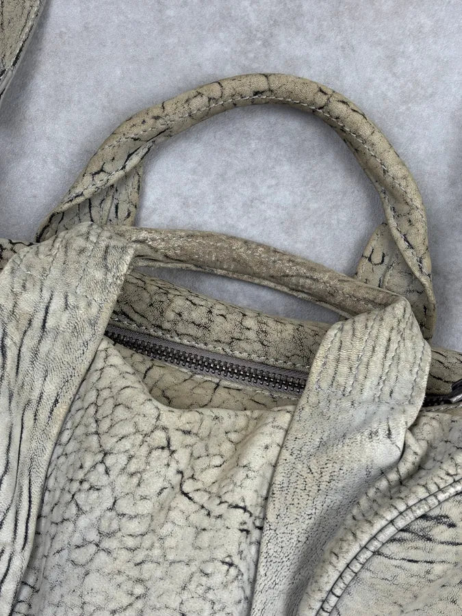 Alexander Wang Grey Crackle Leather Skin Handle Bag XoDaIWu 10