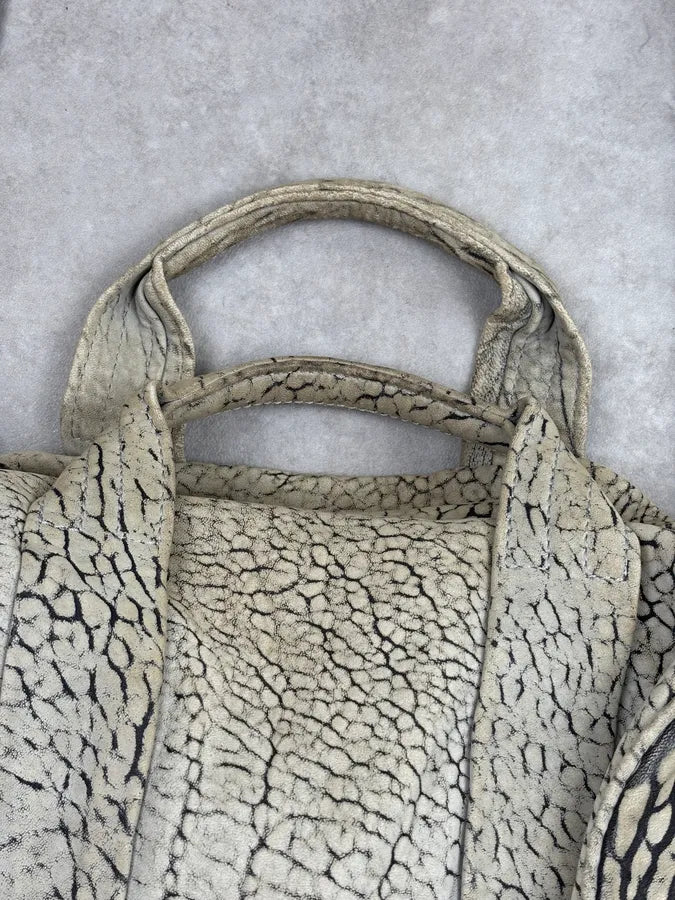 Alexander Wang Grey Crackle Leather Skin Handle Bag XoDaIWu 4