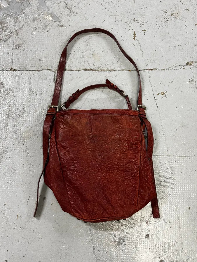 Alexander Wang Red Leather Studded Bucket Bag gWnuzVJ 5