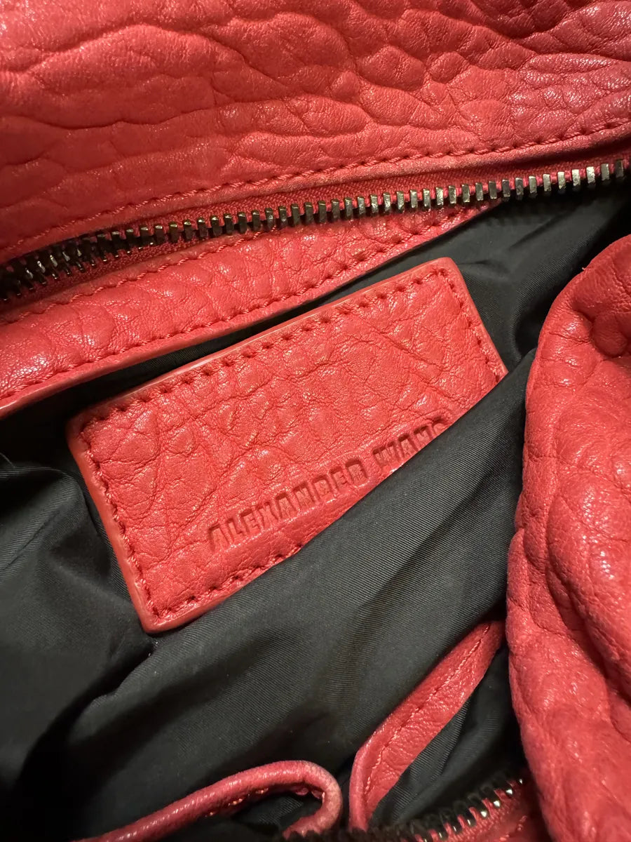 Alexander Wang Red Leather Studded Shoulder Bag UguzQma 10