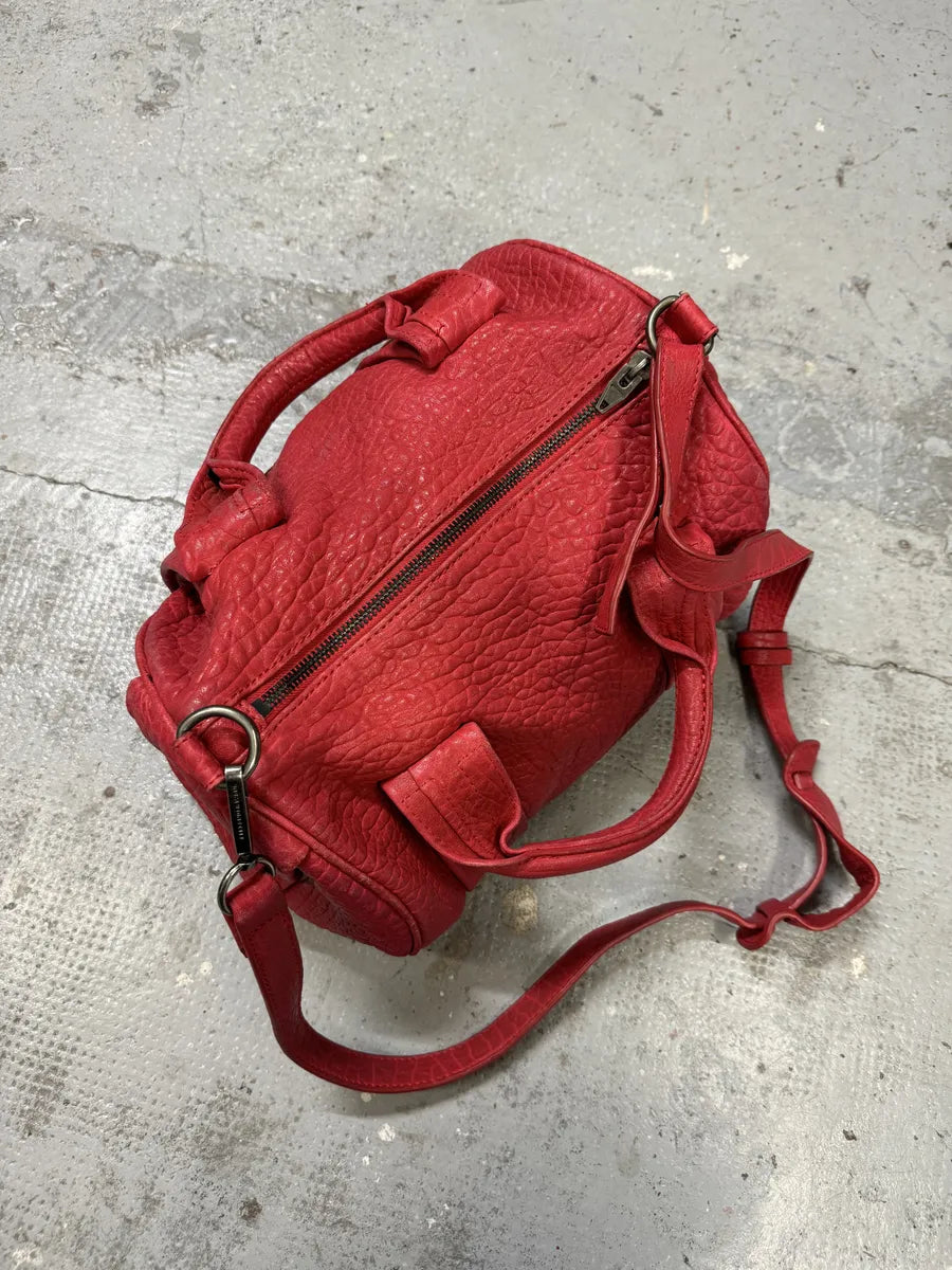 Alexander Wang Red Leather Studded Shoulder Bag UguzQma 7