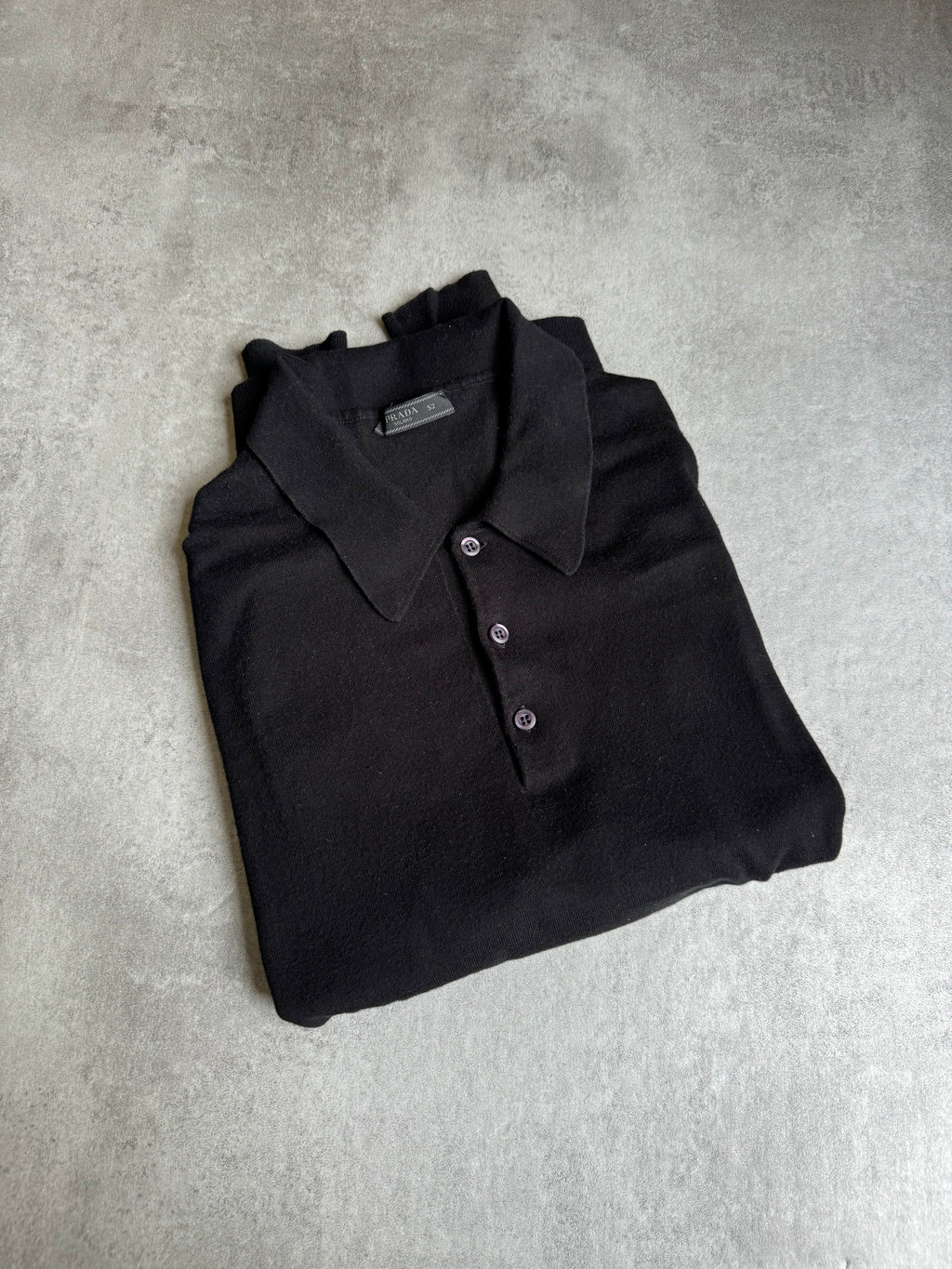 AW2020 Prada Staff Black Wool Polo Sweater  (L) - 4