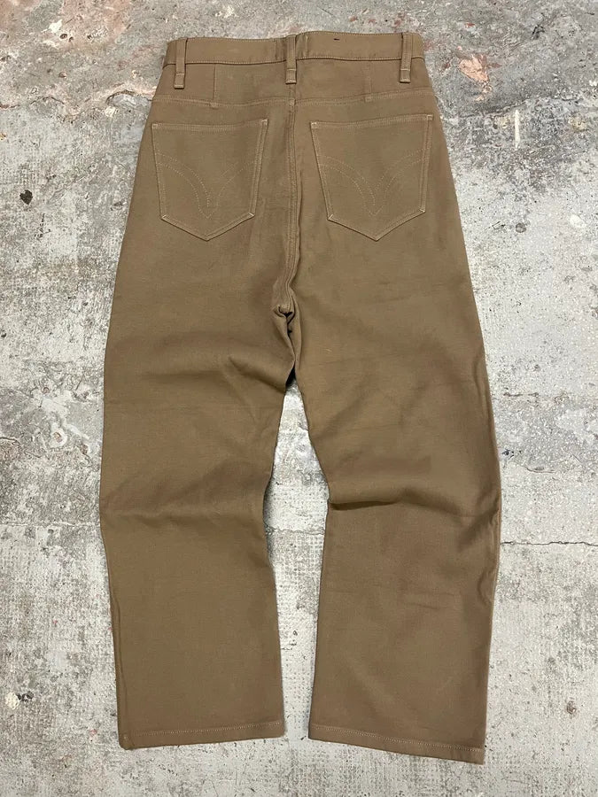 Ami Brown Straight Cozy Pants (L) UKDHGOE 5