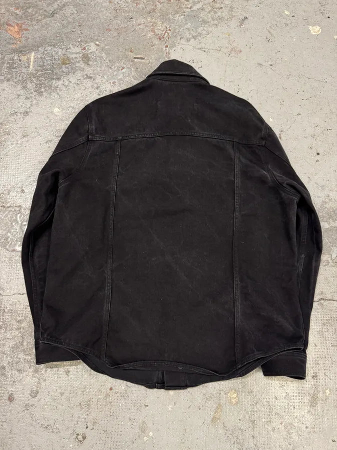 Ami Workwear Buttoned Black Cotton Jacket vTJLxVK 5