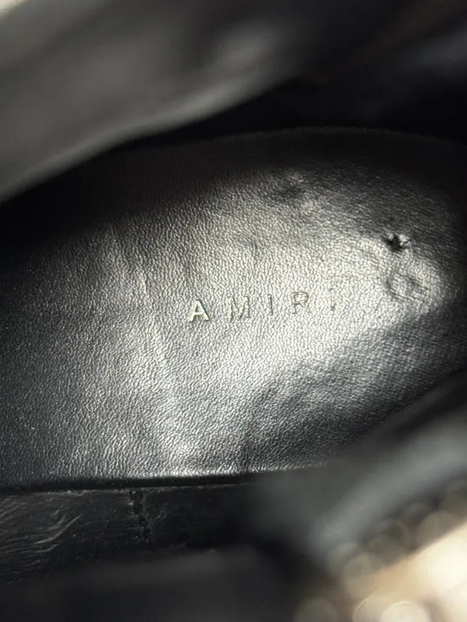Amiri Black Eroded Suede Leather Zipper Boots GEpYHed 7