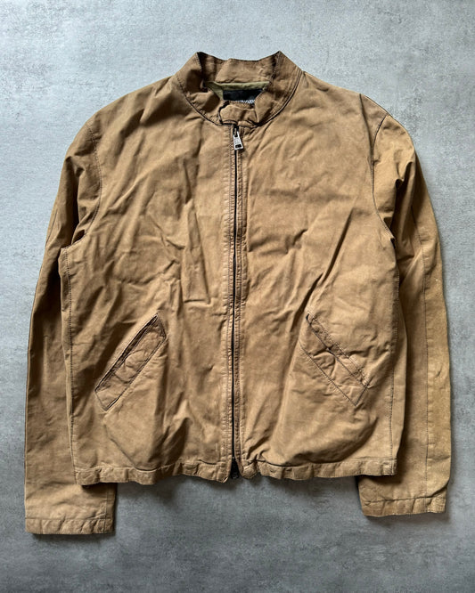 AW2012 Emporio Armani Sand Leather Soft Jacket  (M) - 1