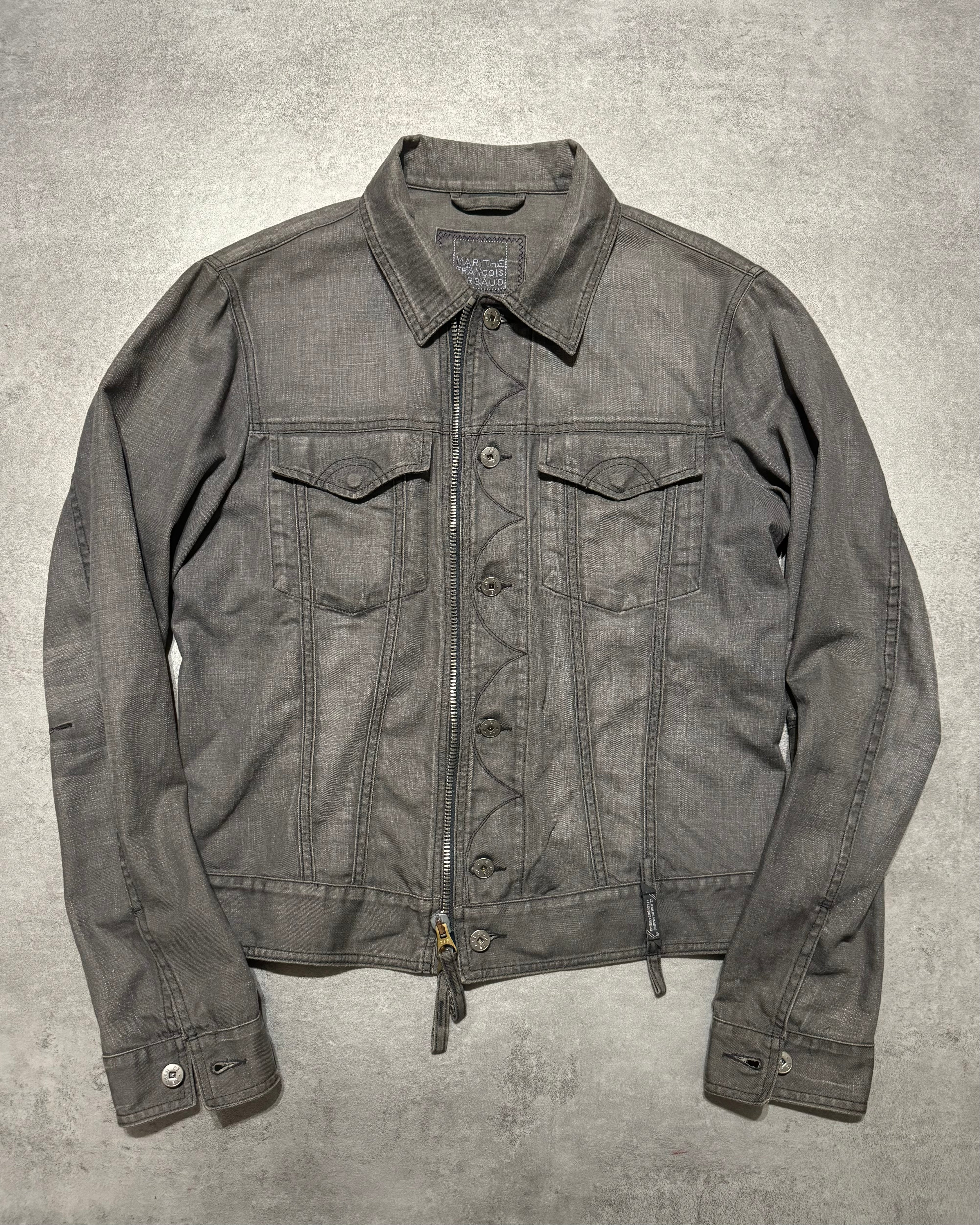 2000s Marithé + François Girbaud Grey Buttoned Jacket  (S) - 1
