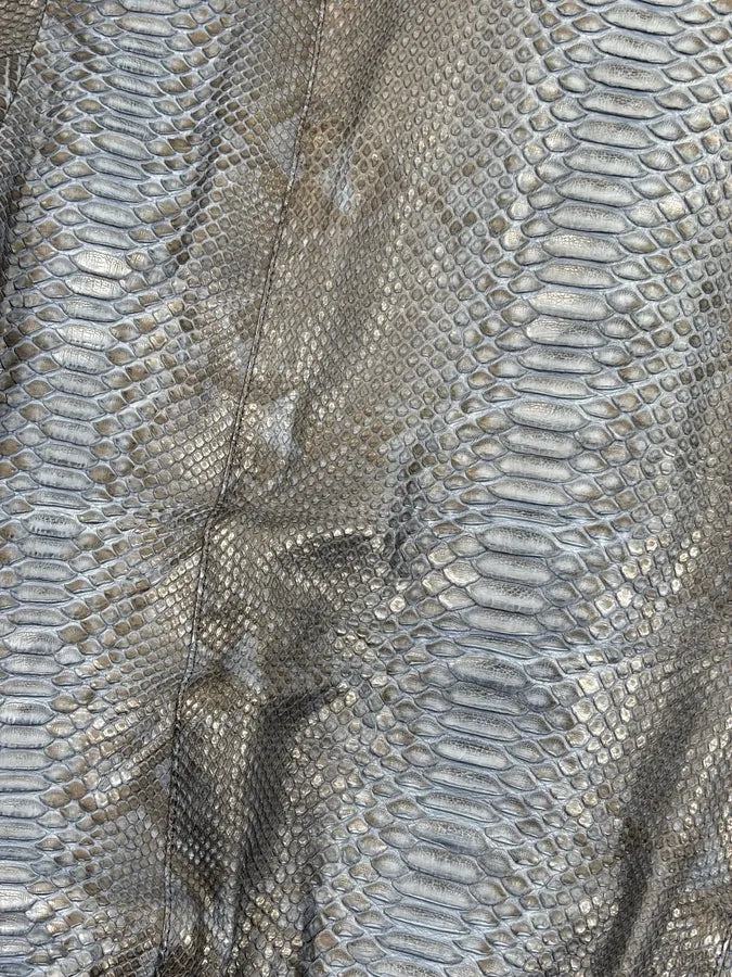 Angelo Galasso Black & Blie Python Leather Jacket QjMOegZ 14