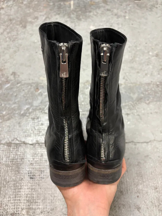 The Last Conspiracy Avant-Garde Black Leather Boots cojEewa 6