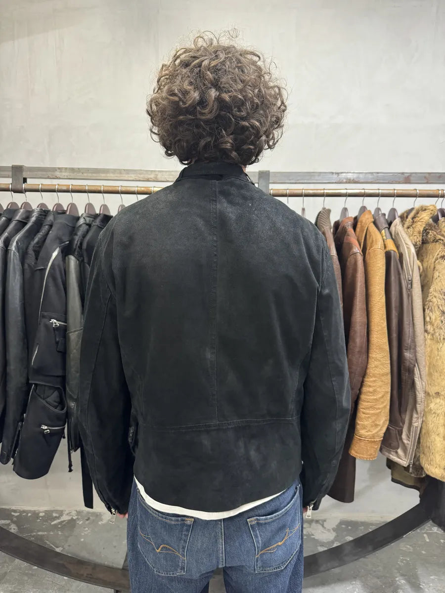 Ann Demeulemeester Black Cracked Biker Leather Jacket (L) eKuaRob 2