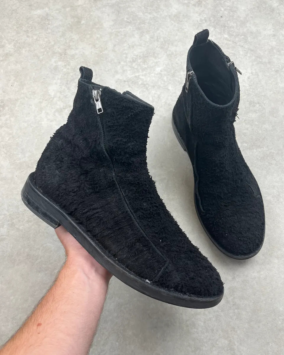 2010s Ann Demeulemeester Black Eroded Suede Chelsea Boots MvkNsyG 0