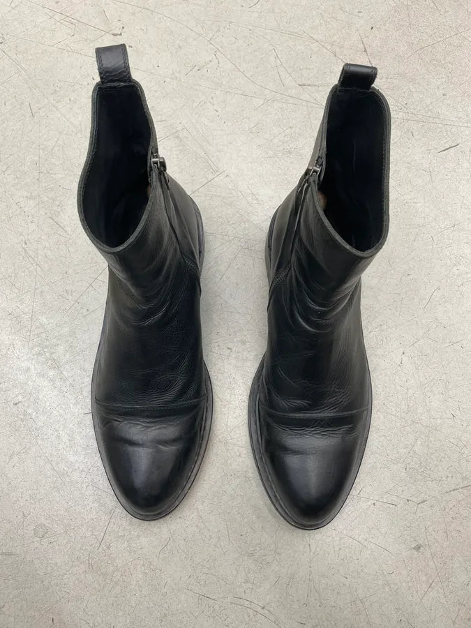 Ann Demeulemeester Black Leather Zip Boots sOlpeQH 1