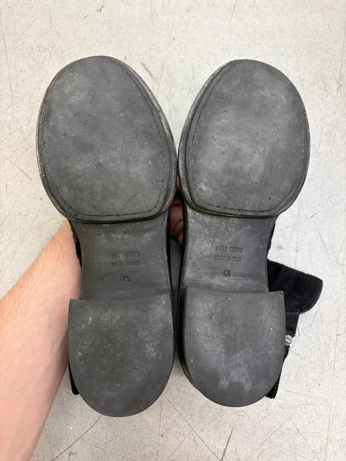 Ann Demeulemeester Black Ponyhair Leather Ankle Boots NuVGxyZ 7