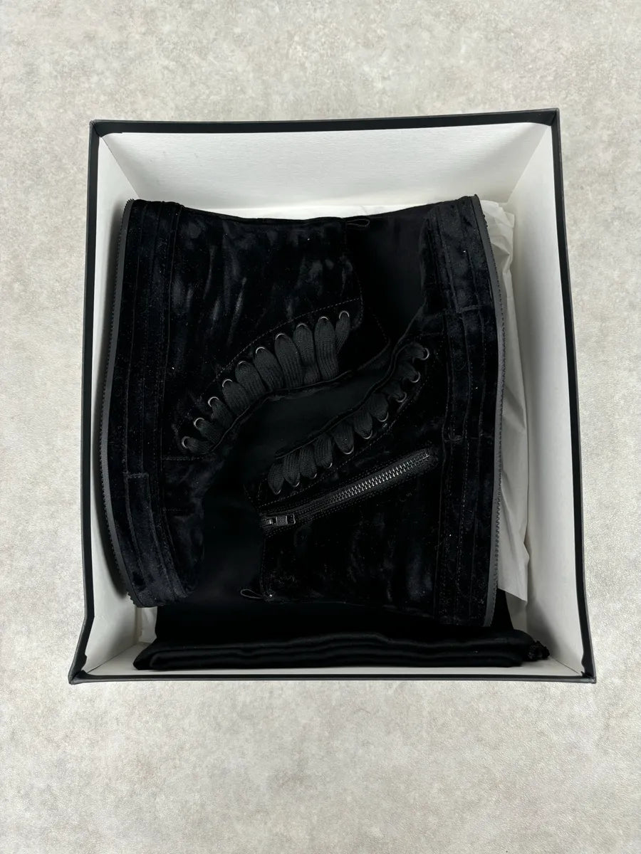 Ann Demeulemeester Black Velvet High-Top Sneakers LUsMDKO 16