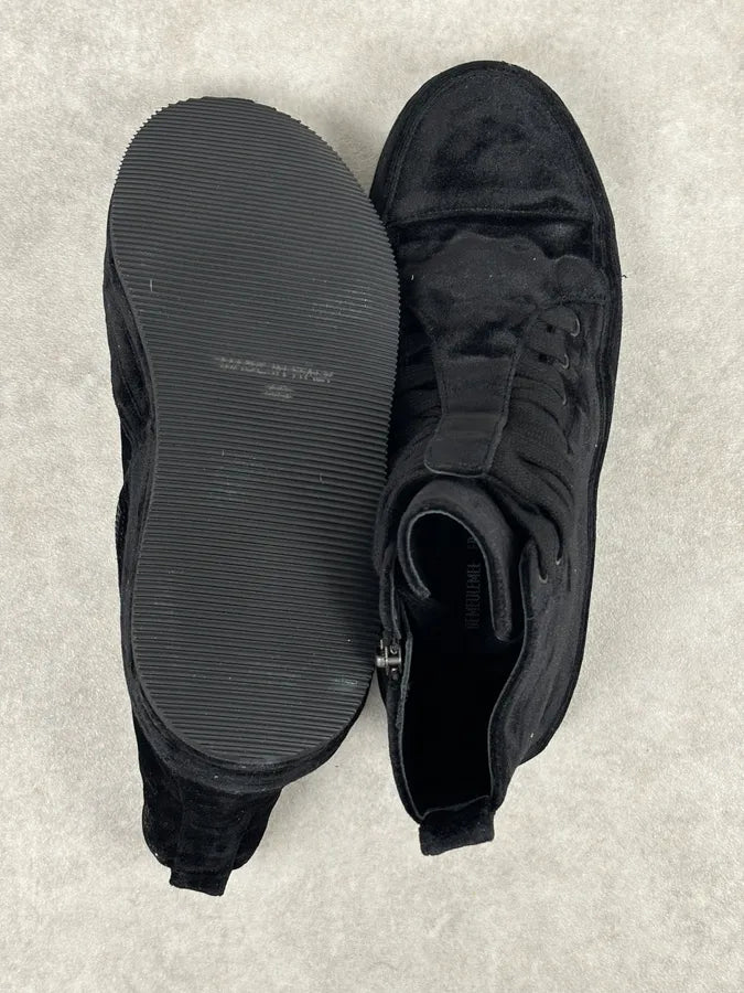Ann Demeulemeester Black Velvet High-Top Sneakers LUsMDKO 11