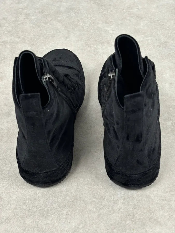 Ann Demeulemeester Black Velvet High-Top Sneakers LUsMDKO 10