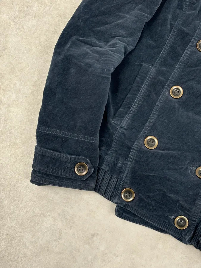 Ann Demeulemeester Cropped Double Breasted Navy Jacket  jaqTvmk 7