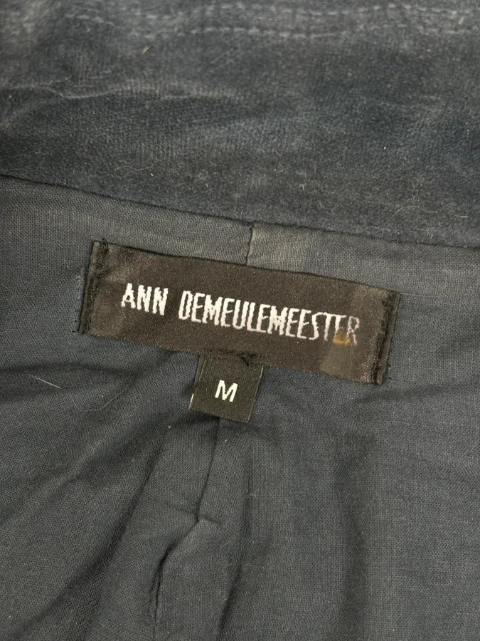 Ann Demeulemeester Cropped Double Breasted Navy Jacket  jaqTvmk 8