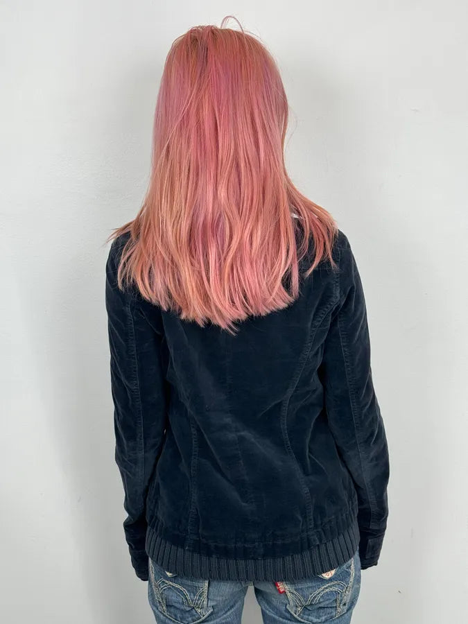 Ann Demeulemeester Cropped Double Breasted Navy Jacket  jaqTvmk 2