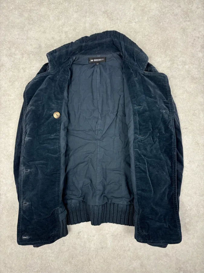 Ann Demeulemeester Cropped Double Breasted Navy Jacket  jaqTvmk 6