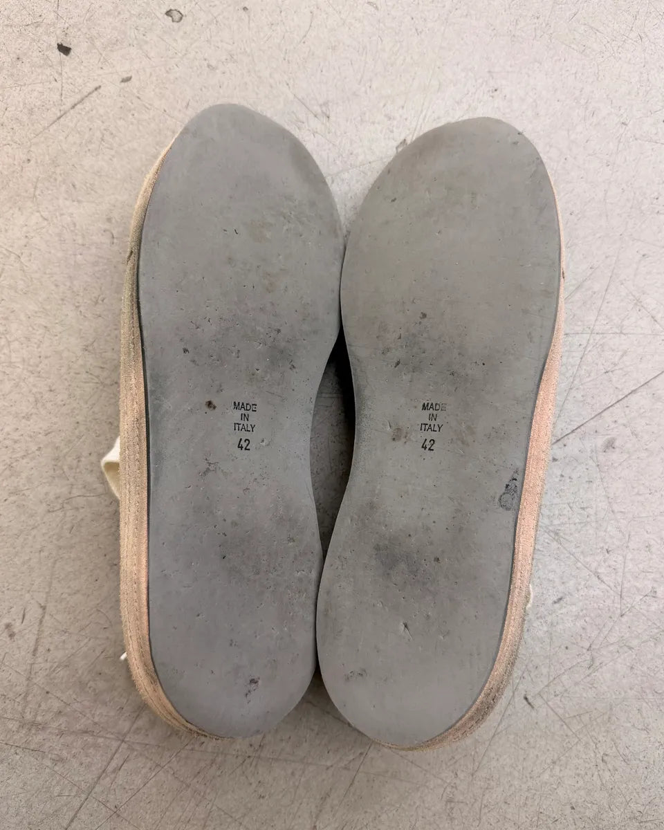Ann Demeulemeester Faded Pink Suede Lace-Up Sneakers FBeQxIs 5