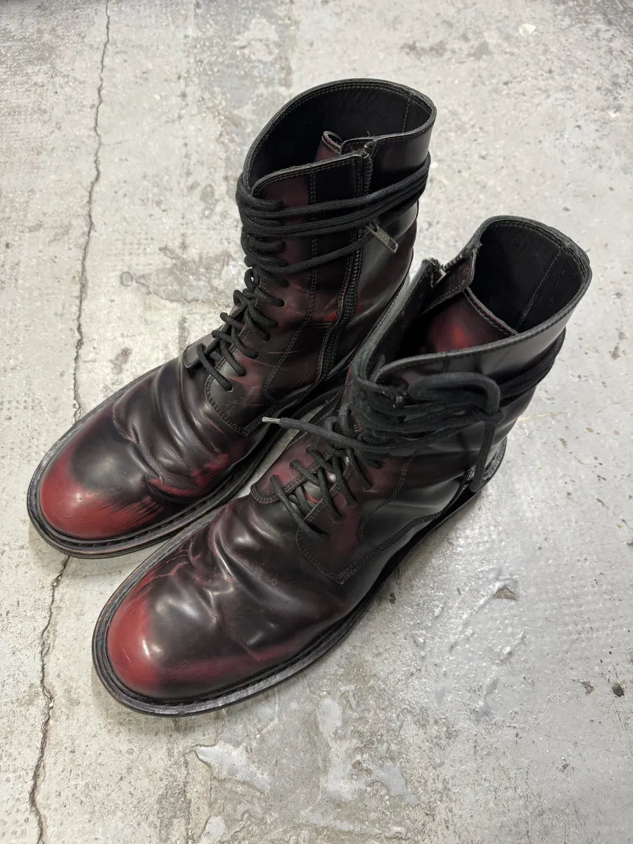 Ann Demeulemeester Purple & Black Dark Obscure Leather Boots EETGhtq 1