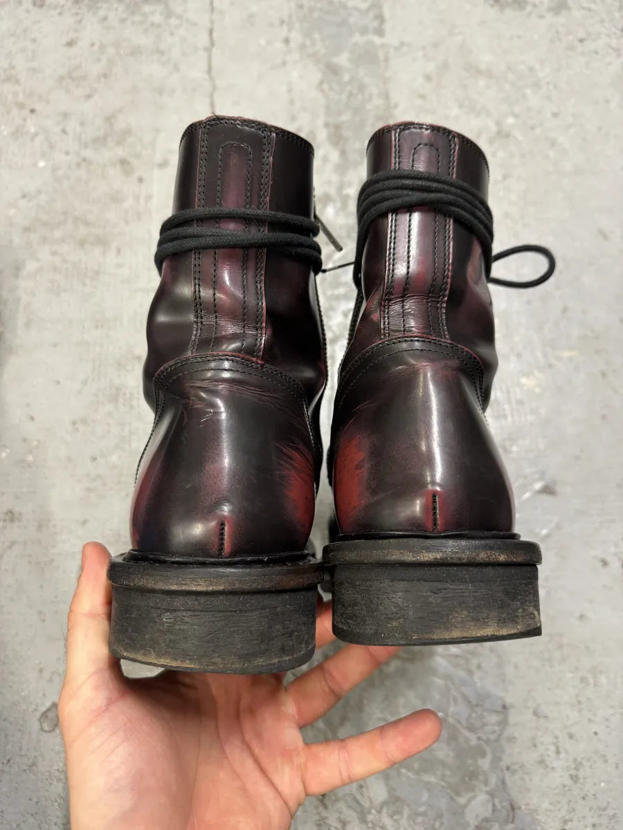 Ann Demeulemeester Purple & Black Dark Obscure Leather Boots EETGhtq 5