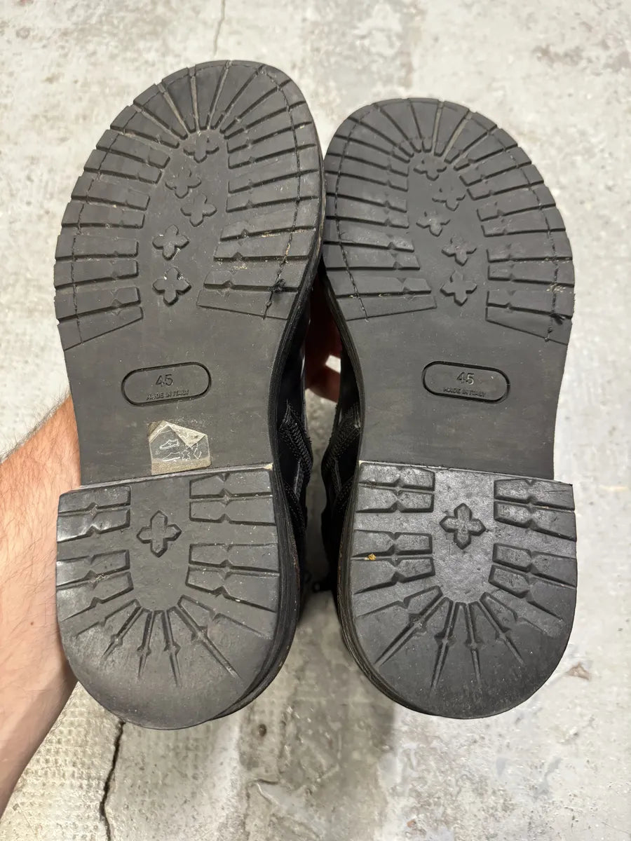 Ann Demeulemeester Purple & Black Dark Obscure Leather Boots EETGhtq 6