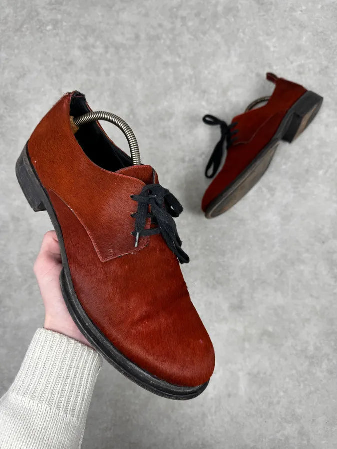 Ann Demeulemeester Red Pony Hair Leather Boots rdgVoxW 0