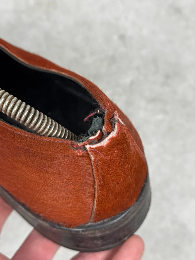 Ann Demeulemeester Red Pony Hair Leather Boots rdgVoxW 4