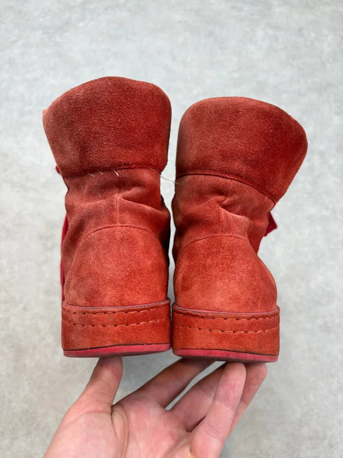 Ann Demeulemeester Red Suede High Sneakers EhYvcfu 6
