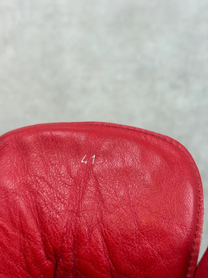 Ann Demeulemeester Red Suede High Sneakers EhYvcfu 9