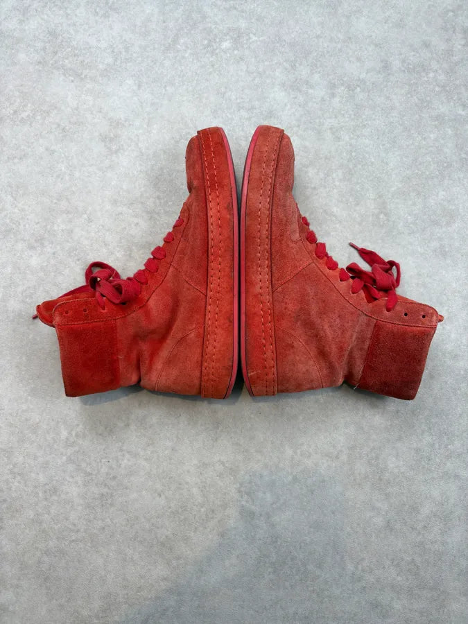 Ann Demeulemeester Red Suede High Sneakers EhYvcfu 4