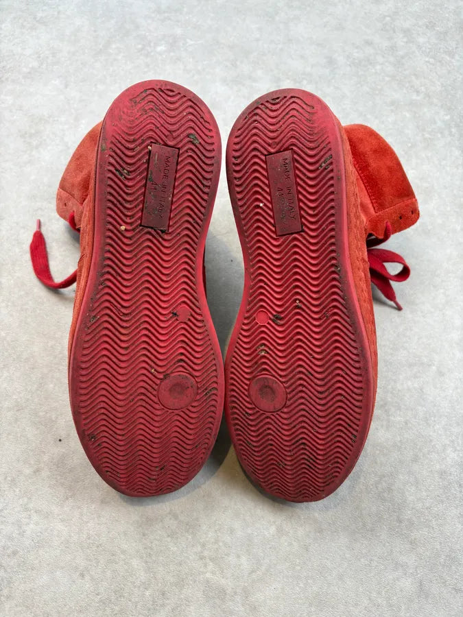 Ann Demeulemeester Red Suede High Sneakers EhYvcfu 8