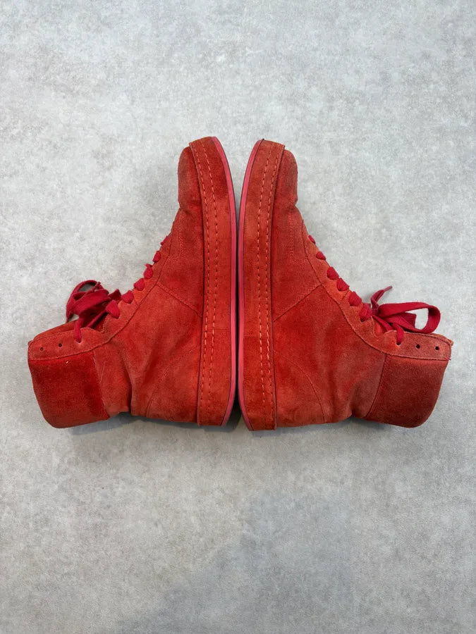 Ann Demeulemeester Red Suede High Sneakers EhYvcfu 5