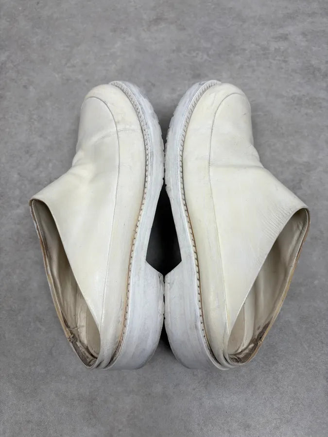 Ann Demeulemeester White Leather Mules xxQGOhn 3