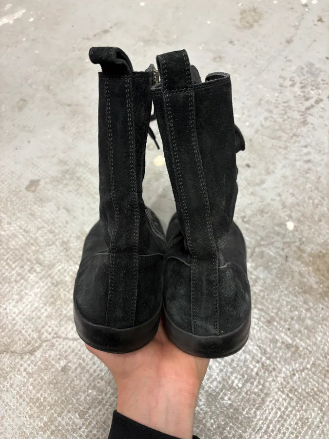 Ann Demeulmeester Black Combat High Boxing Suede Shoes zvpcfKh 6