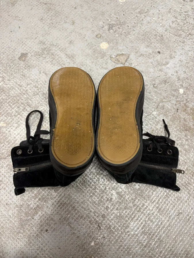 Ann Demeulmeester Black Combat High Boxing Suede Shoes zvpcfKh 7