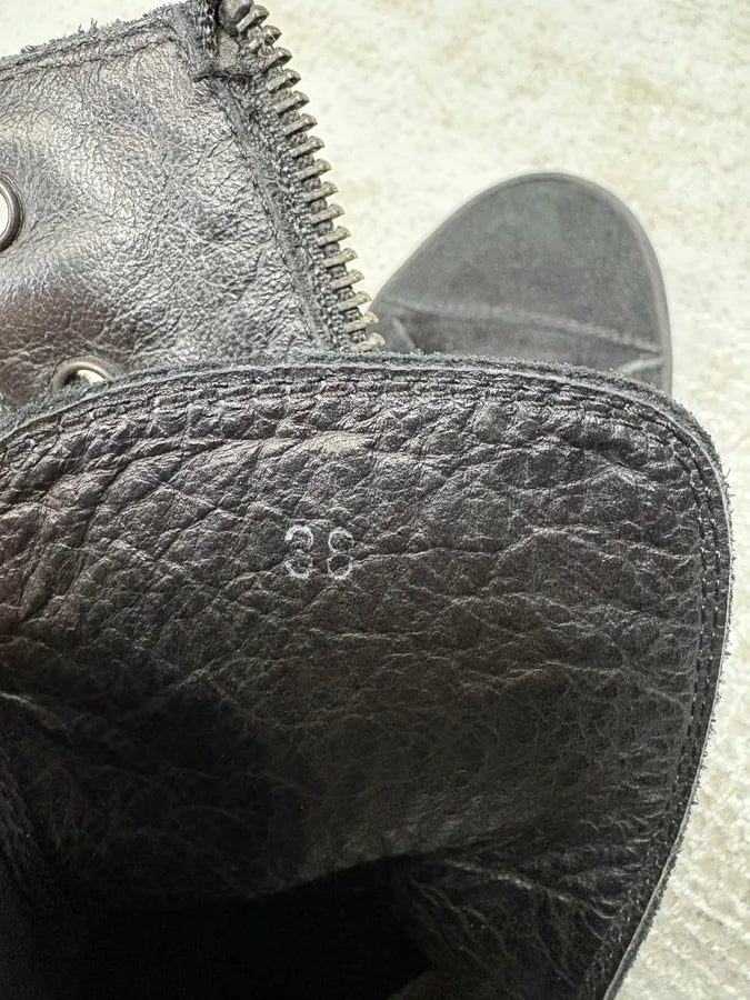 Ann Demeulmeester Black Combat High Boxing Suede Shoes zvpcfKh 8