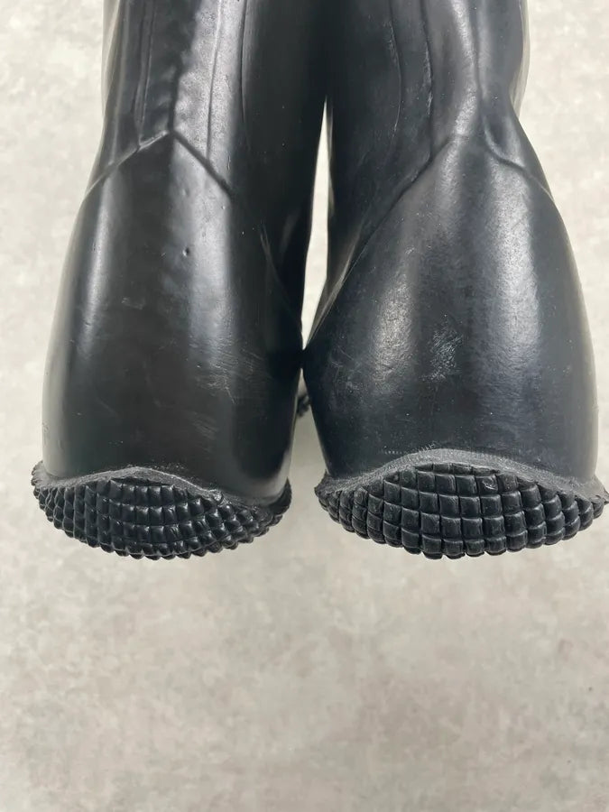 Vintage Army Front Zipper Waterproof Black Boots  cydokdh 5